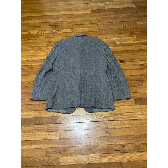 Vintage Bill Blass Mens Blazer Jacket 42R Gray Houndstooth Tweed Sport Coat - Picture 9 of 9
